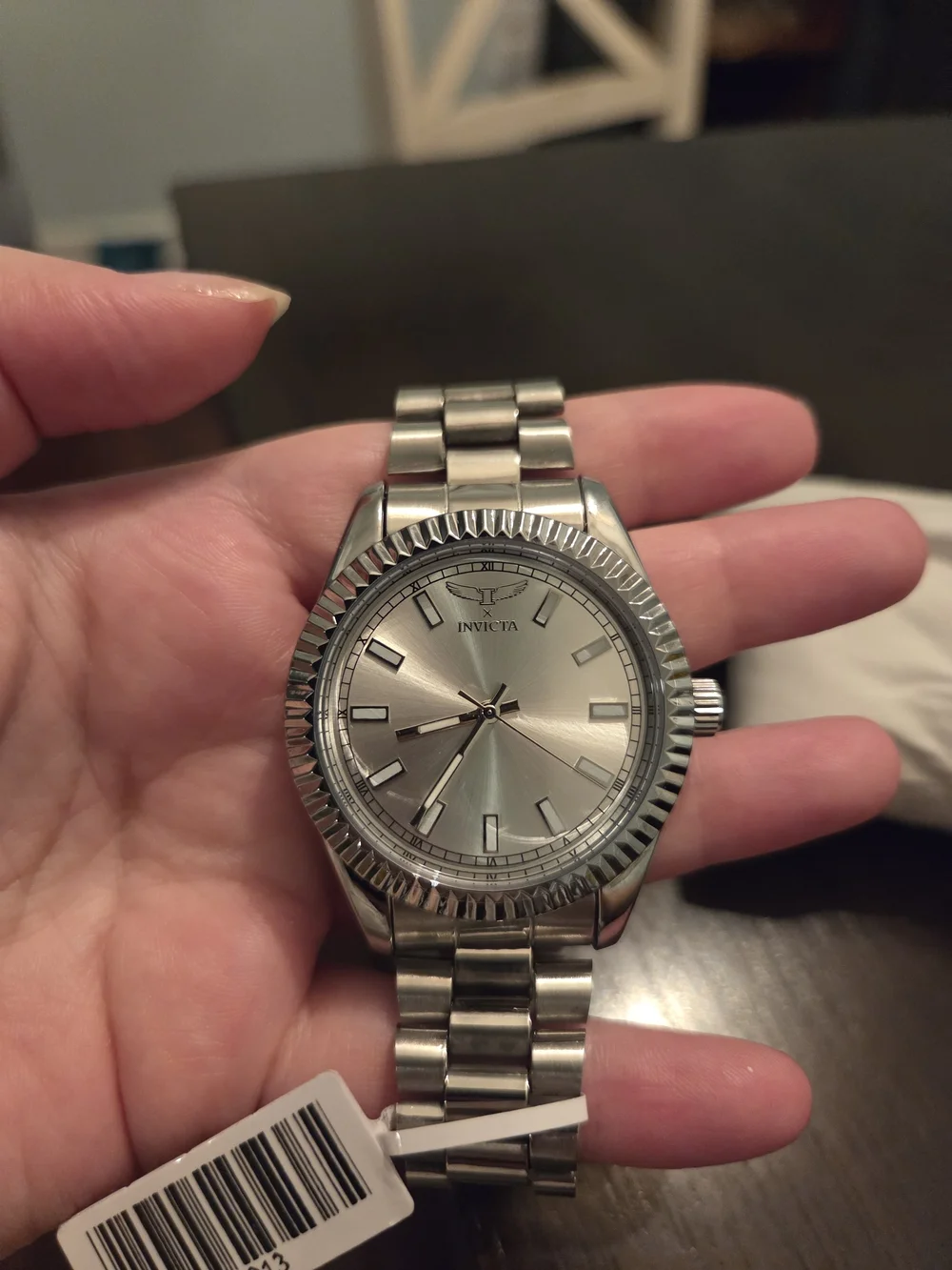 Invicta Silver Stainless Steel Men's Watch - Silver Bracelet